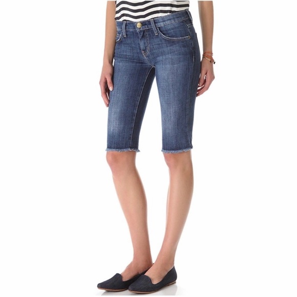 Current/Elliott Pants - Current/Elliott‎ The Bike Short Denim Jorts 8058-0147 Blue Moon Size 25/0